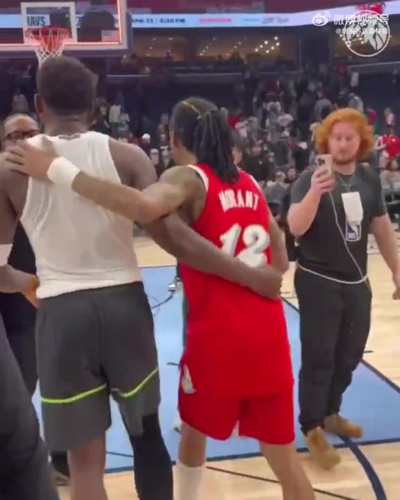 狼王&槍王惺惺相惜！華子賽后與莫蘭特相互致意！